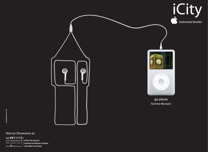 蘋果 iPod 平面廣告設計賞析 極簡主義與創意的完美融合